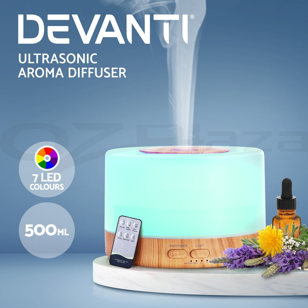 Devanti Aromatherapy Diffuser Aroma Essential Oil Ultrasonic Air Humidifier Mist