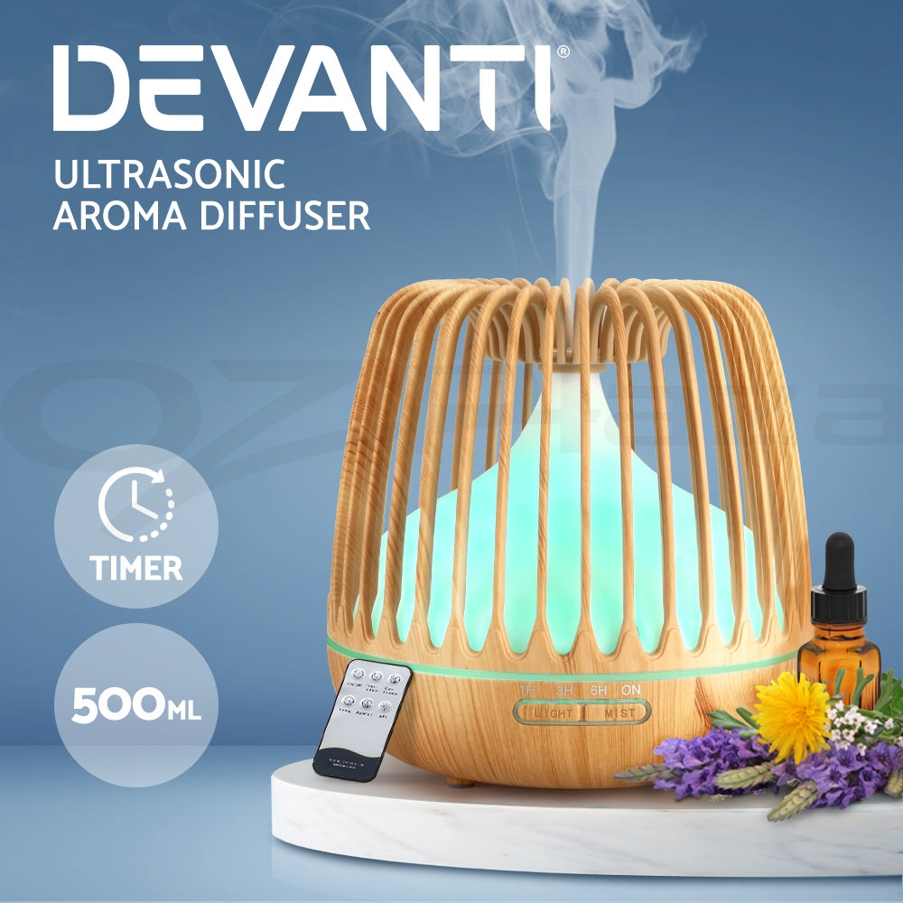 Devanti Aromatherapy Diffuser Aroma Essential Oil Ultrasonic Air Humidifier Mist