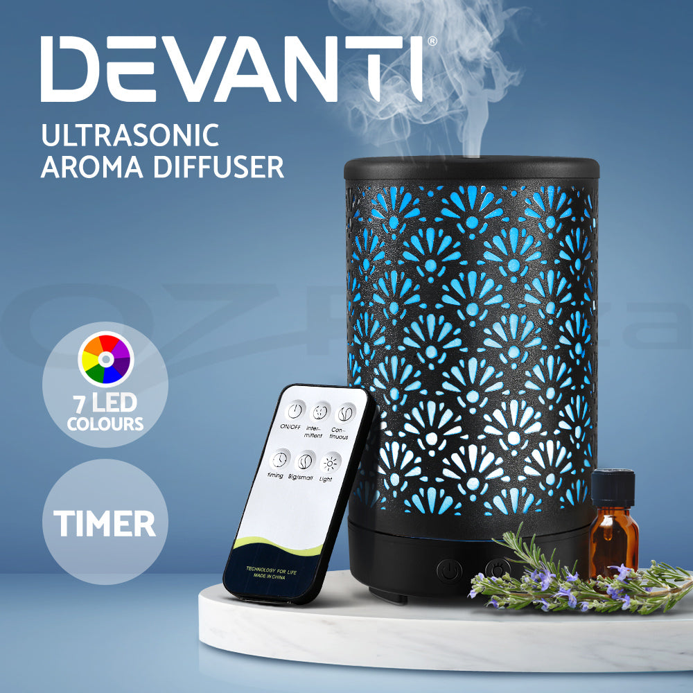 Devanti Aromatherapy Diffuser Aroma Essential Oil Ultrasonic Air Humidifier Mist