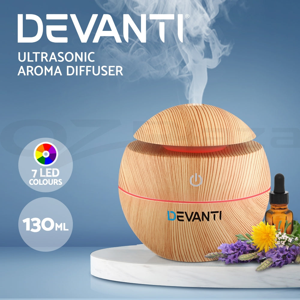 Devanti Aromatherapy Diffuser Aroma Essential Oil Ultrasonic Air Humidifier Mist