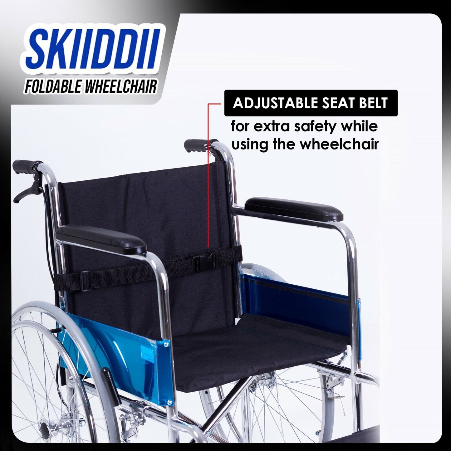 Portable Folding Wheel Chair Wheelchair Lightweight NDIS Aged Care