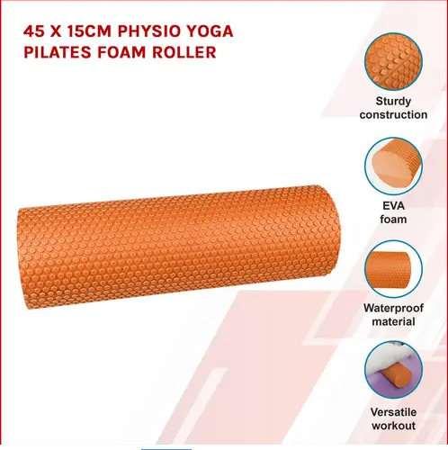 45 x 15cm Physio Yoga Pilates Foam Roller