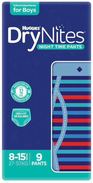 Huggies Dry Nite Boy 8-15yrs (8 pack)