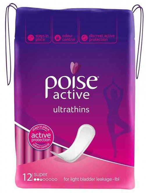 Poise Active Ultrathins Super 12 Pack