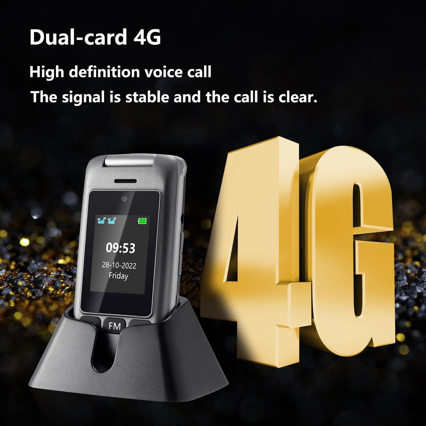 Senior Flip Smartphone 4G Dual SIM for Elderly NDIS Aged Care