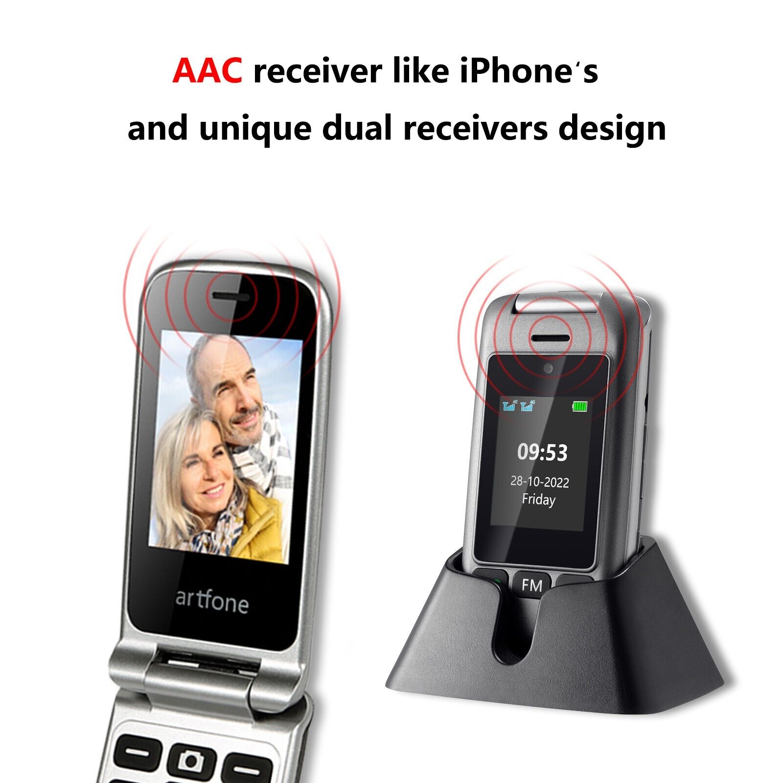 Senior Flip Smartphone 4G Dual SIM for Elderly NDIS Aged Care