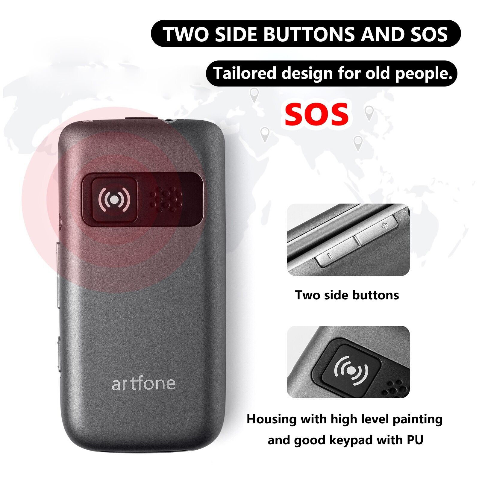 Senior Flip Smartphone 4G Dual SIM for Elderly NDIS Aged Care