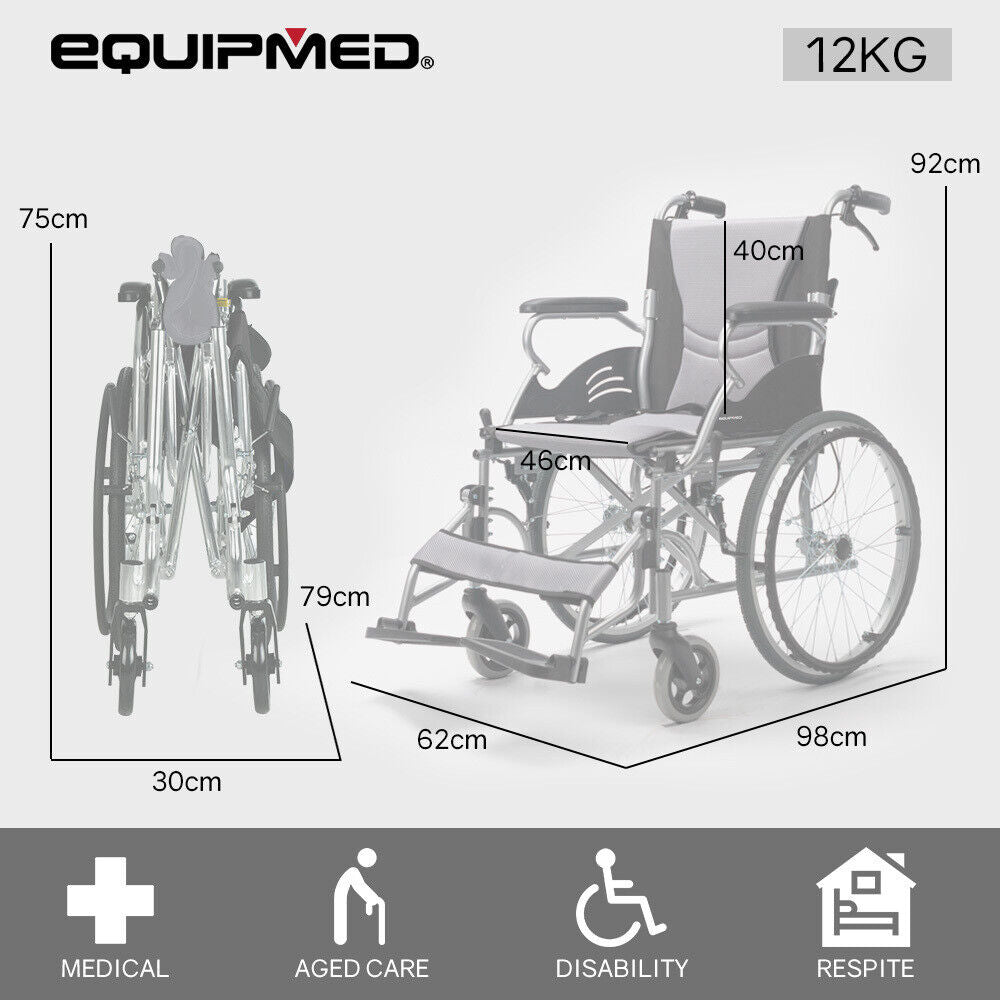 Wheelchair Aluminium Lightweight Wheel Chair Folding Portable