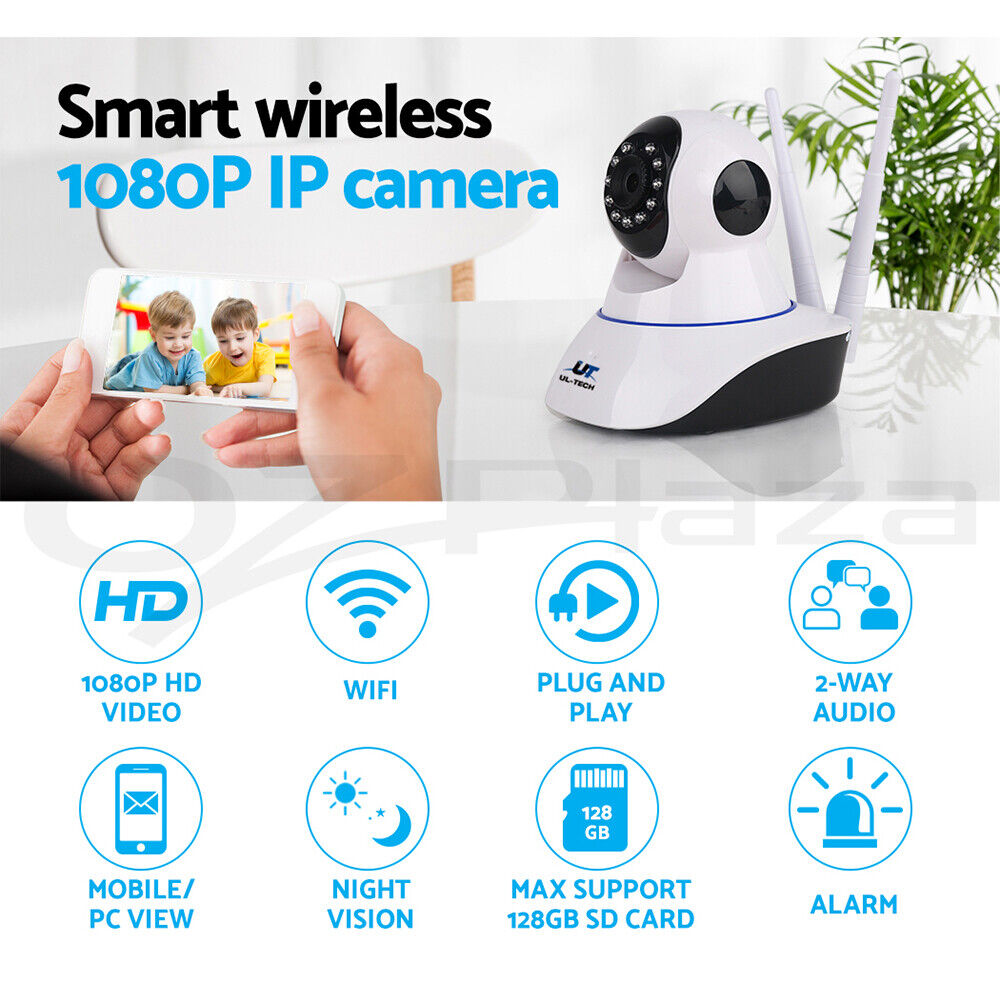 Wireless IP Camera CCTV Security System Home Monitor 1080P HD