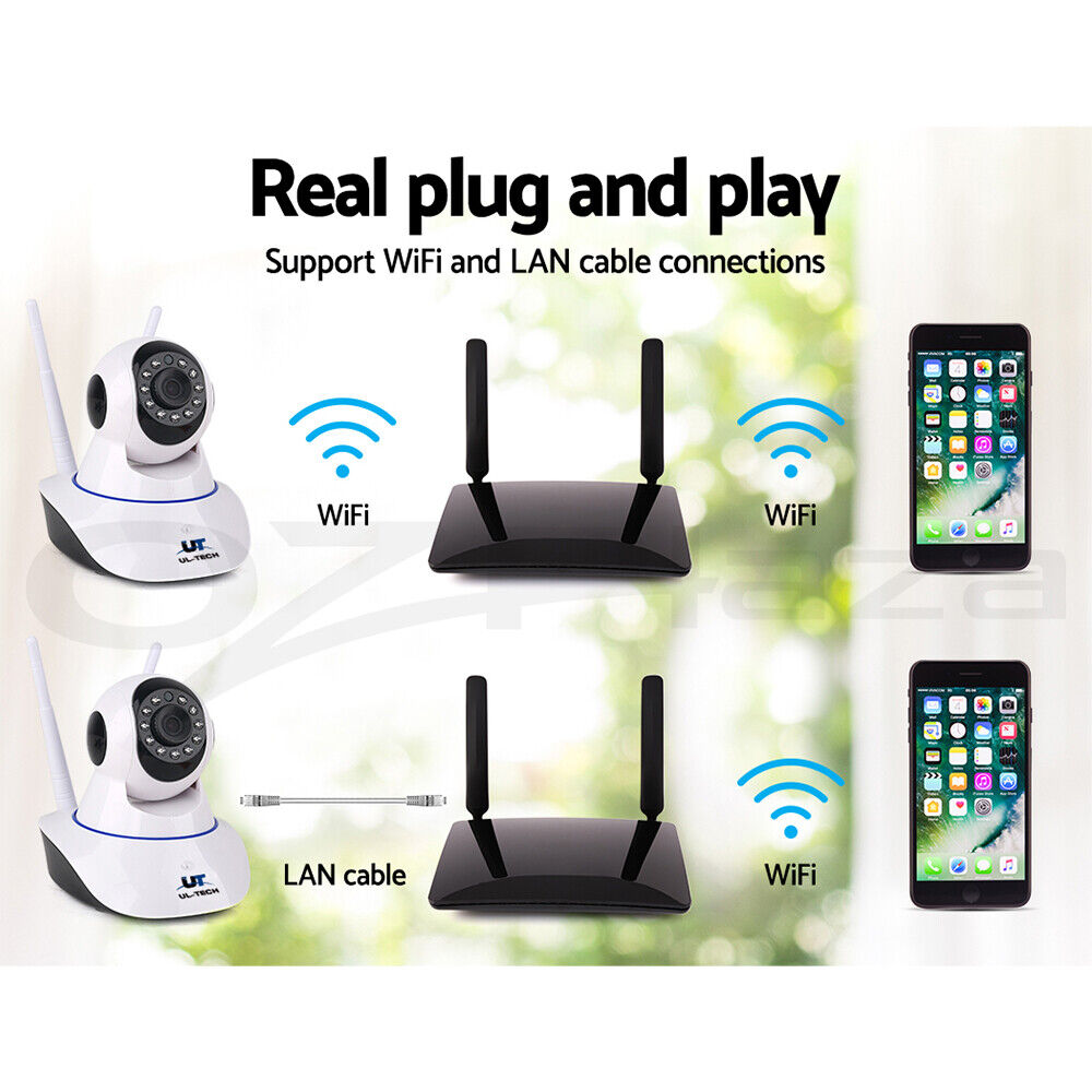 Wireless IP Camera CCTV Security System Home Monitor 1080P HD