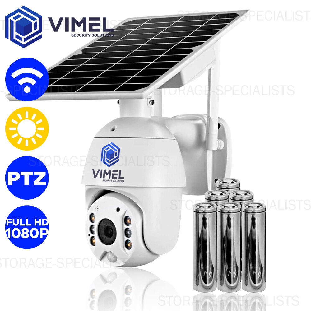 Wireless Solar Powered WIFI Security Camera Outdoor Flood Light LED PTZ