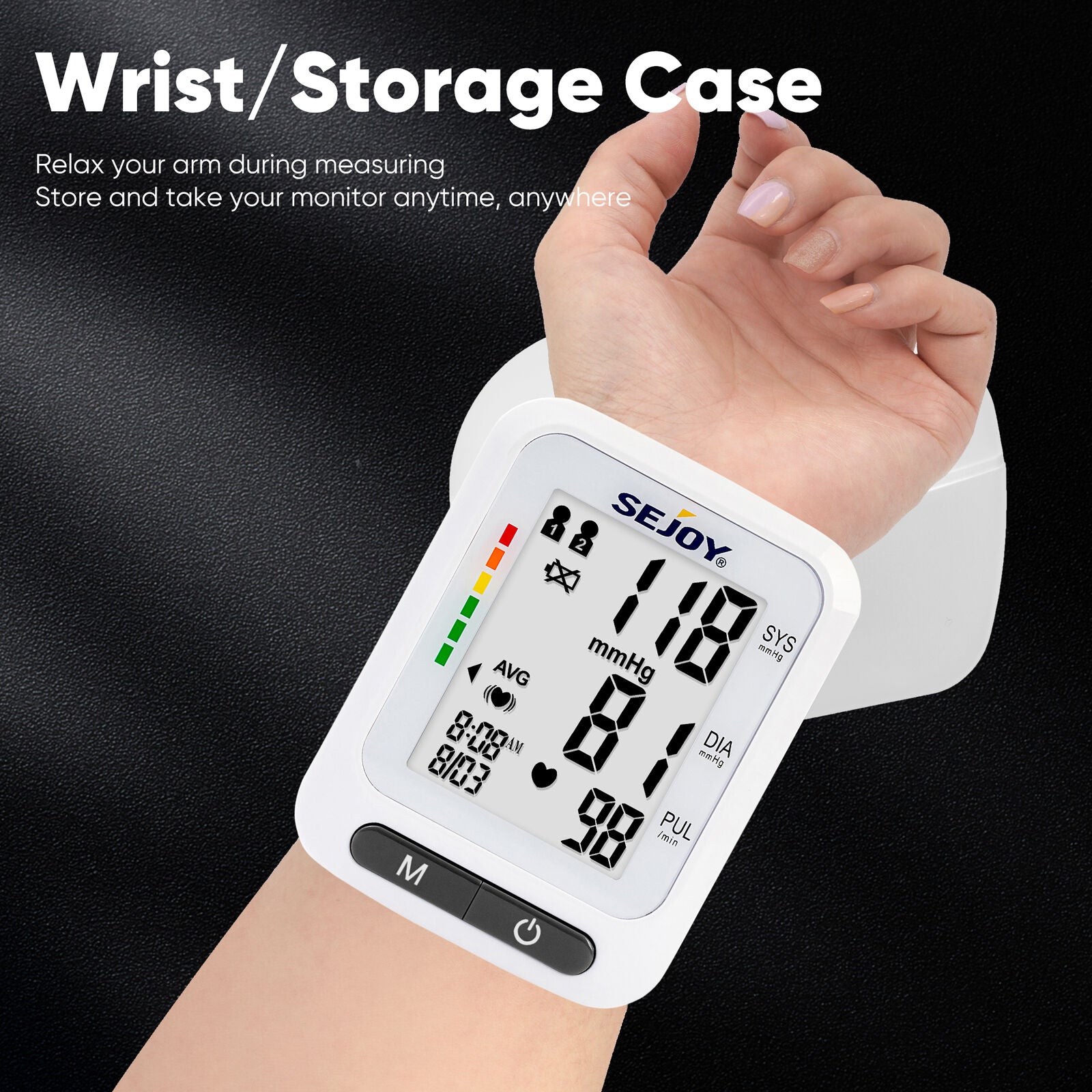 Wrist Blood Pressure Monitor with Automatic Cuff & Heart Rate Tracking NDIS & Aged Care