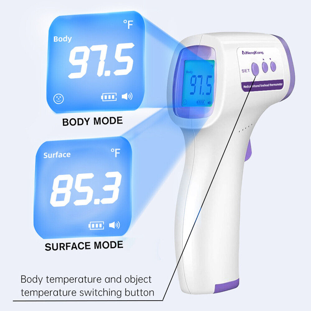 Ear Infared Forehead Gun Non Contact LCD Digital Body Temperature Thermometer