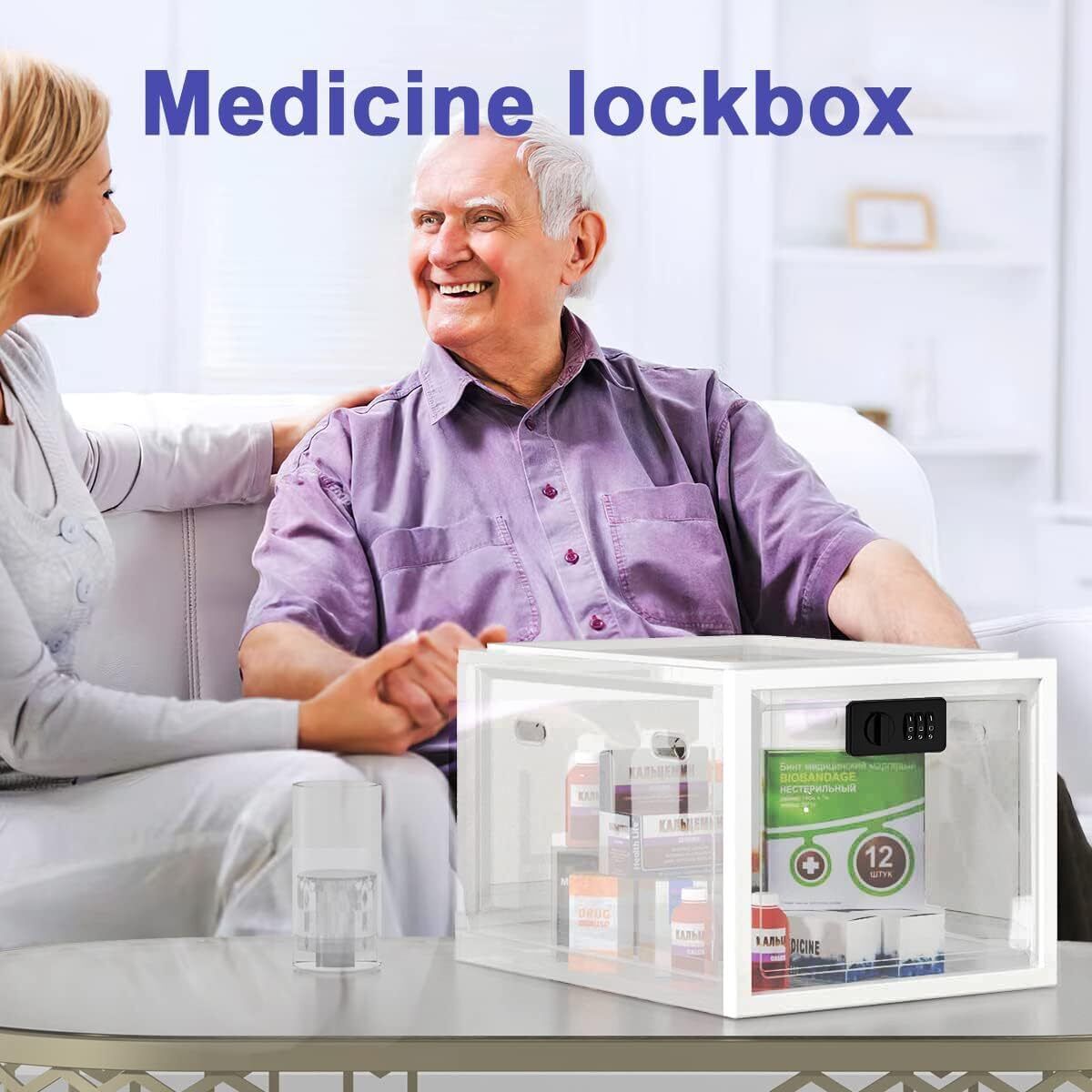 Lock Box Medicine for Safe Medication Locking for Home School Safety Childproof