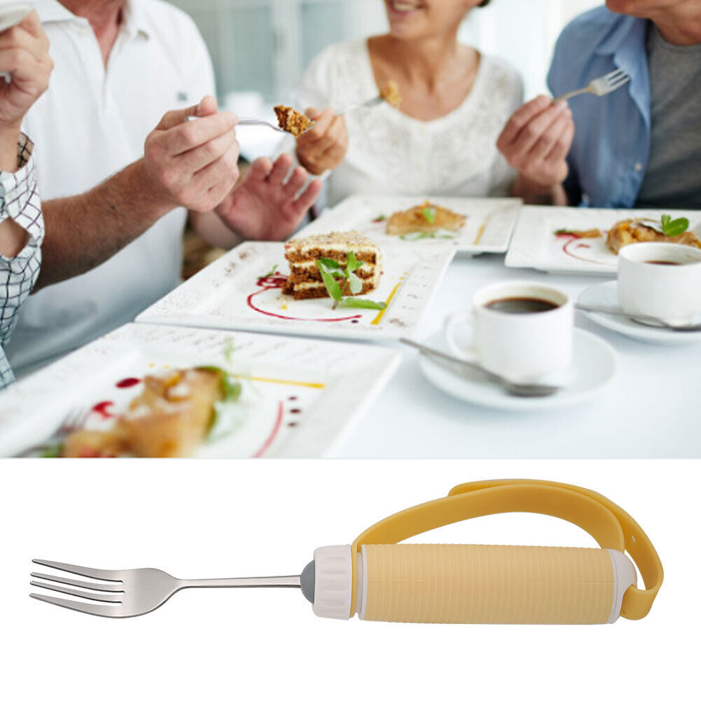 Disabled Patient Arthritis Elder Utensil Removable Flexible Rotating Eating Psg