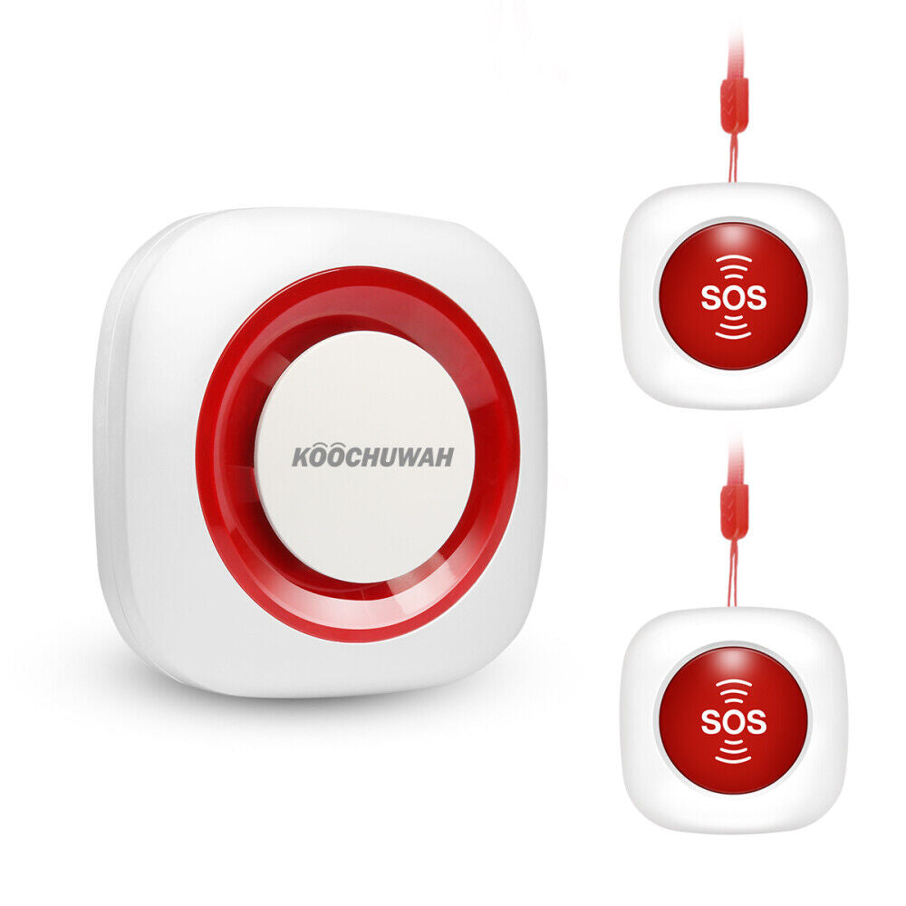 Wireless SOS Alarm Home Emergency Call for Seniors W/Panic Button Call Alert