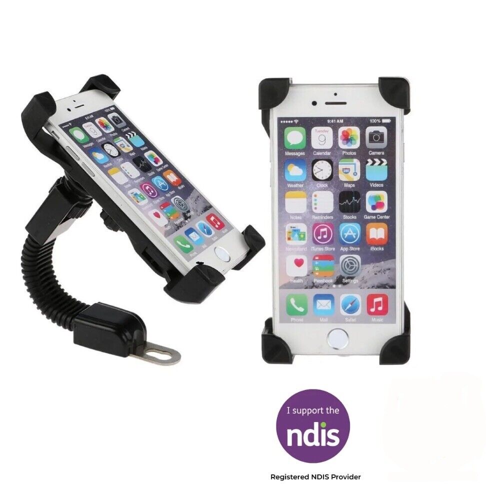 Phone And Mini iPad Holder For Wheelchairs And Scooters