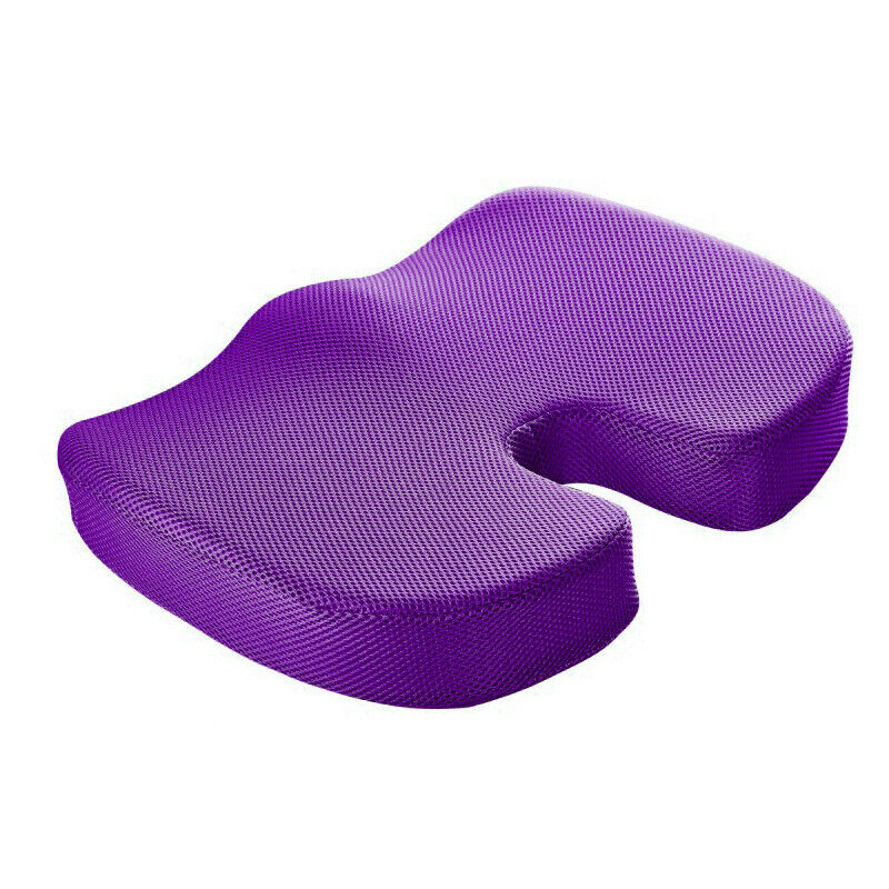 Orthopaedic Memory Foam Seat Cushion Support Back Pain Chair Pillow Car Coccyx