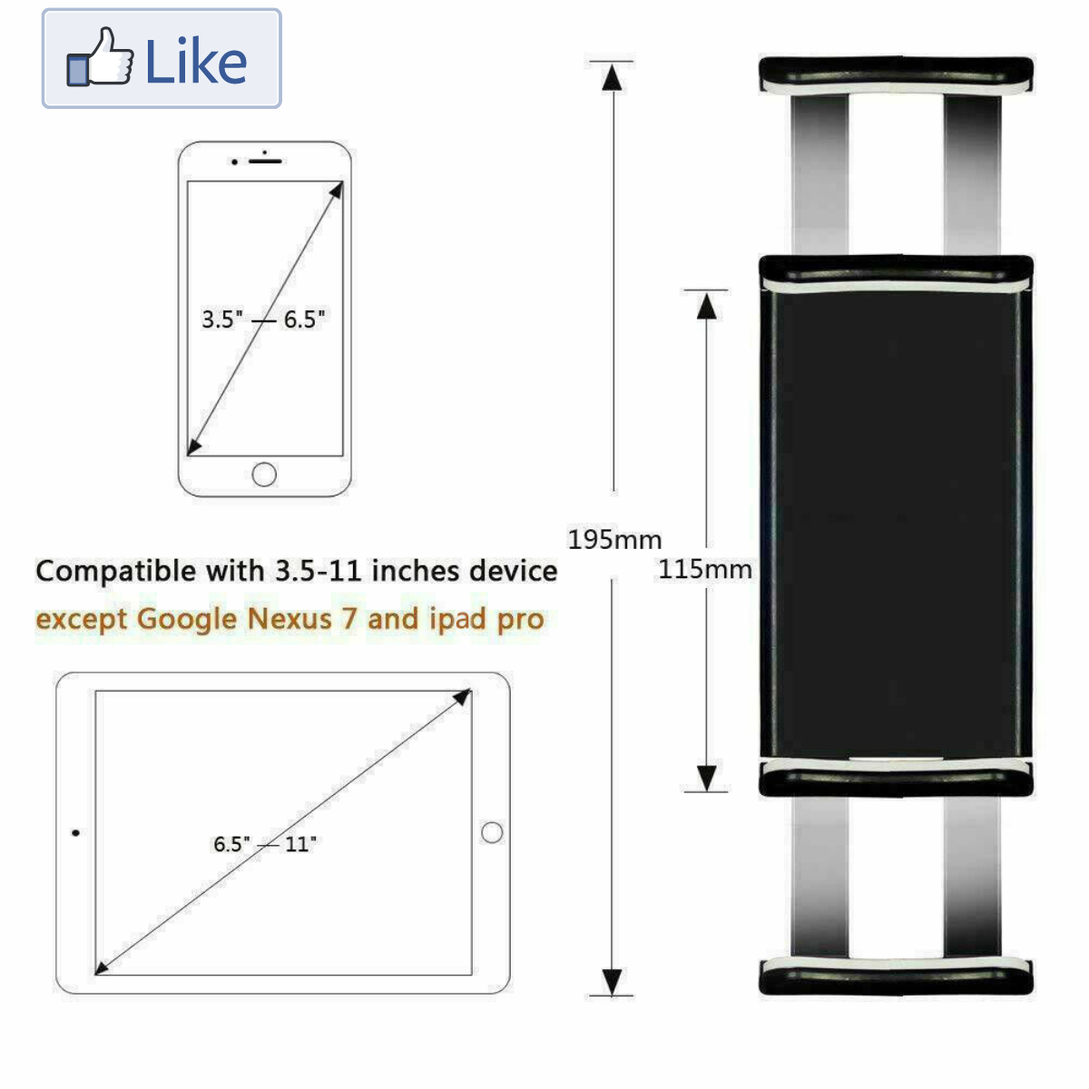 360°Rotating Tablet Stand Holder Desk Mount