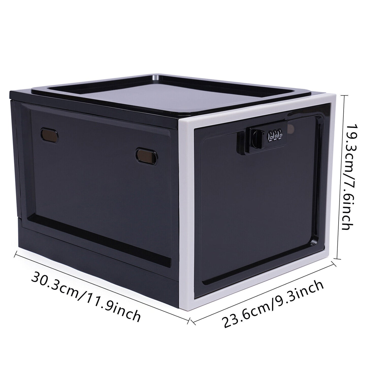 3-digit Lockable Box Medicine Lock Box for Safe Medication Storage Black