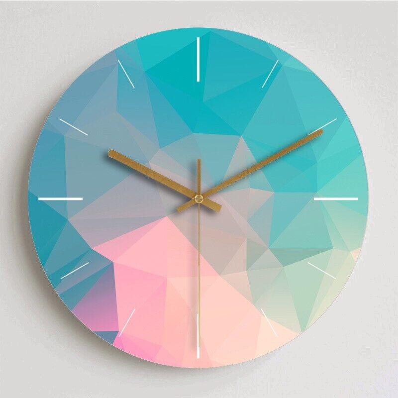 Round Wall Clock Nordic-style 10 inch silent quartz