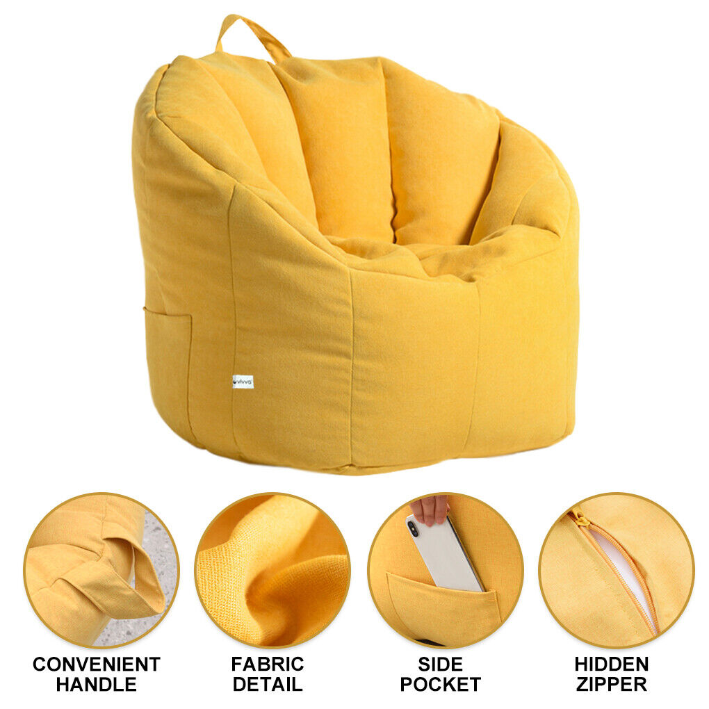 Bean Bag Chair Cover Sofa Protector Breathable No Filler Removable 200L