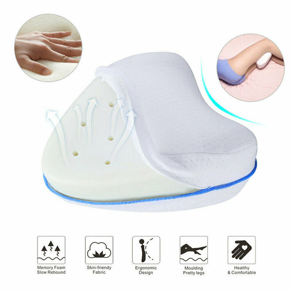 Leg Memory Foam Sleeping Pillows Knee Pillow Cushion Support Pain Relief Cover