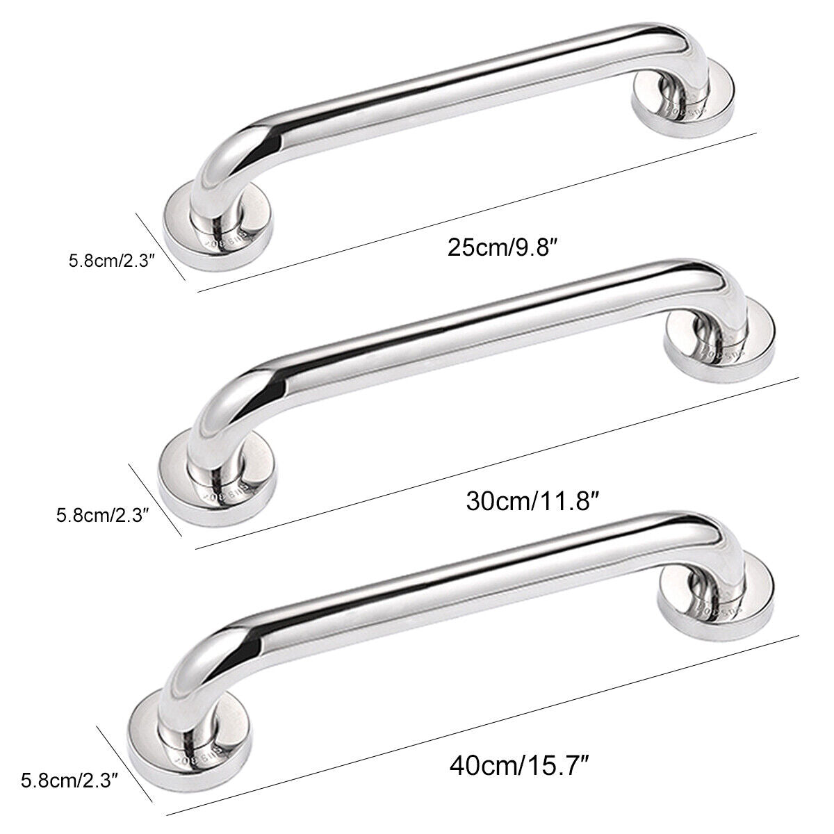 Disability Aid Holder Stainless Steel Handle Bathroom Rail Grab Hand Safety