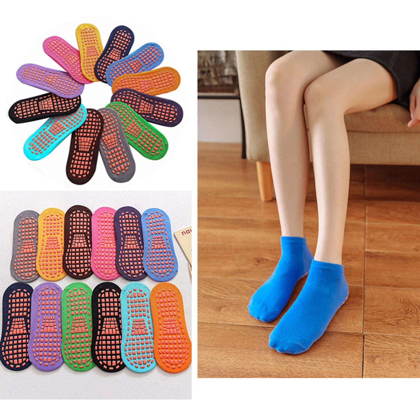 Anti-Slip Non-Skid Hospital Sports Yoga Athletic Grip Sock NDIS and Aged Care