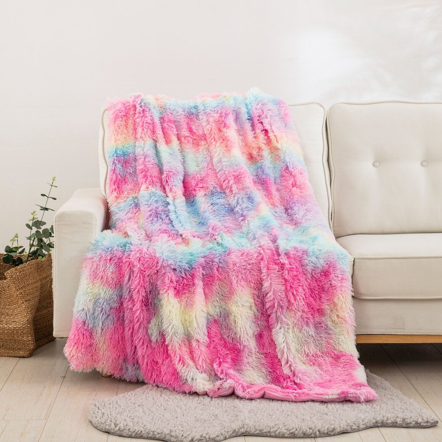 Therapeutic Blanket Soft Warm Solid Faux Fur Sherpa Fleece Throw Rug Sofa Couch Bedding Kid