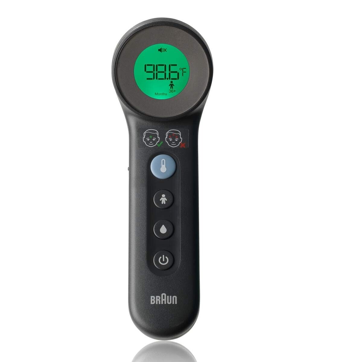 Braun No Touch + Touch Thermometer + Age Precision Thermoscan BLACK BNT400