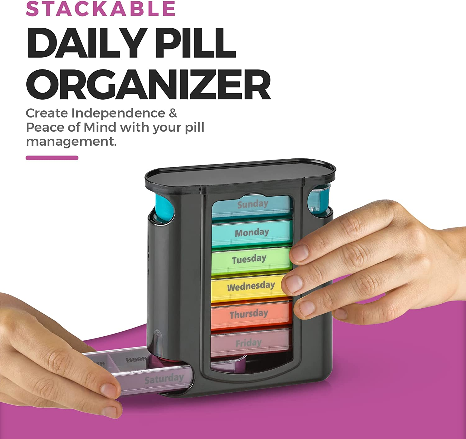 Stackable Daily Pill Organiser NDIS and Aged Care