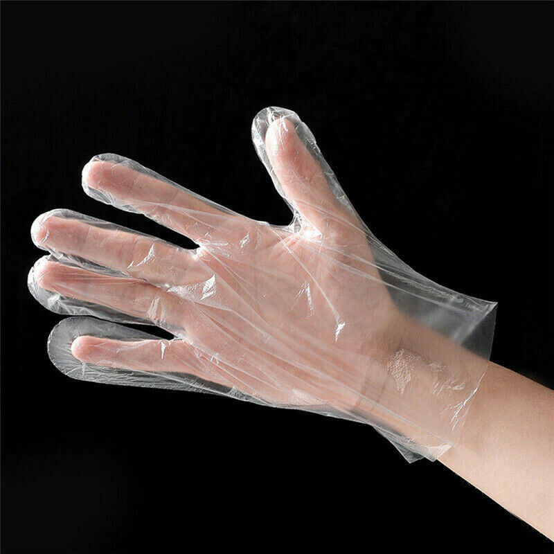 Disposable Plastic Gloves Transparent Food Handling Hygienic Clear