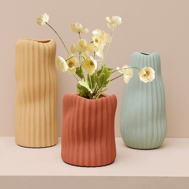 Ceramic Vase Nordic Morandi Irregular Rubber Paint Texture