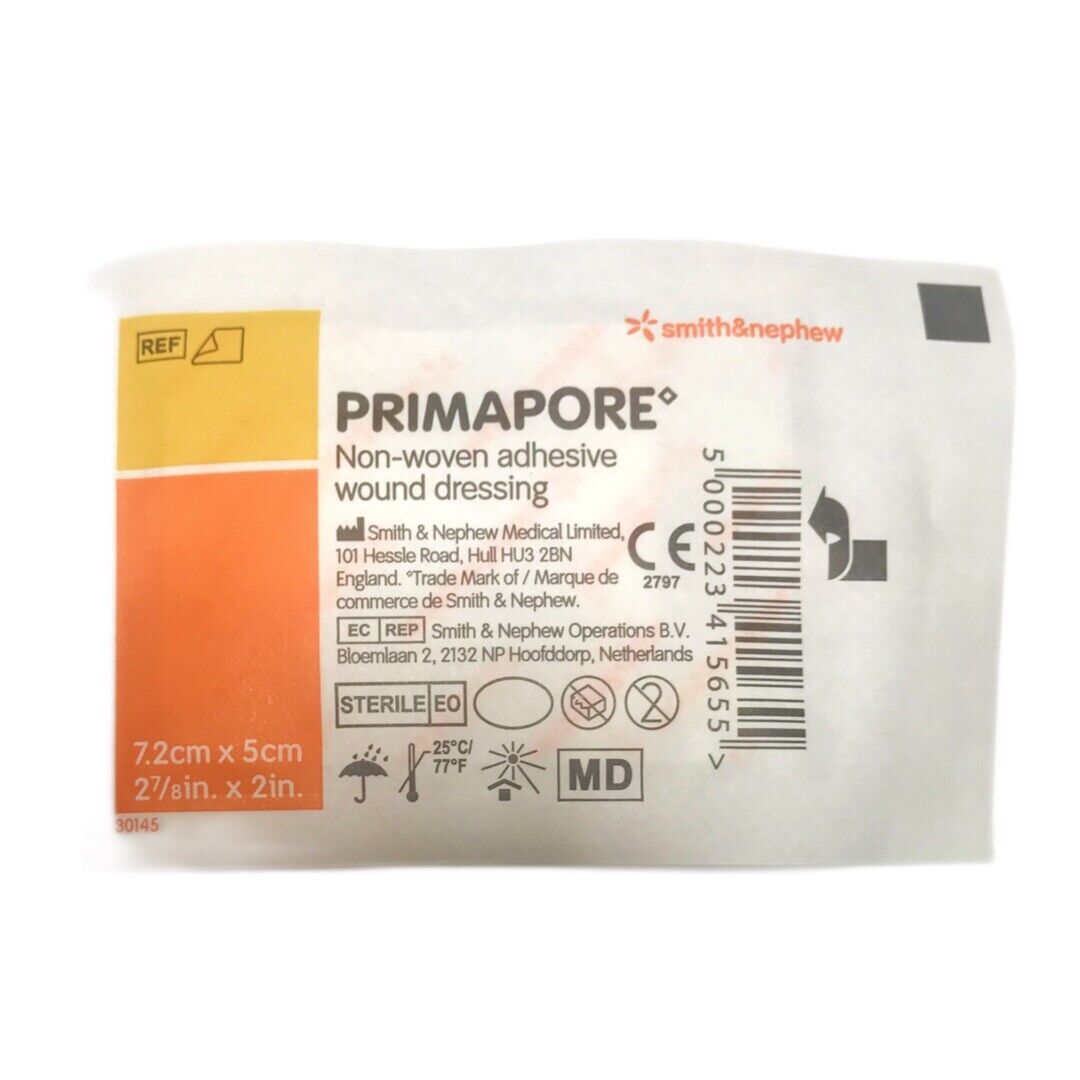 Primapore Island Wound Dressing 7.2cm x 5cm Waterproof Non Woven 5 or 10 Pack