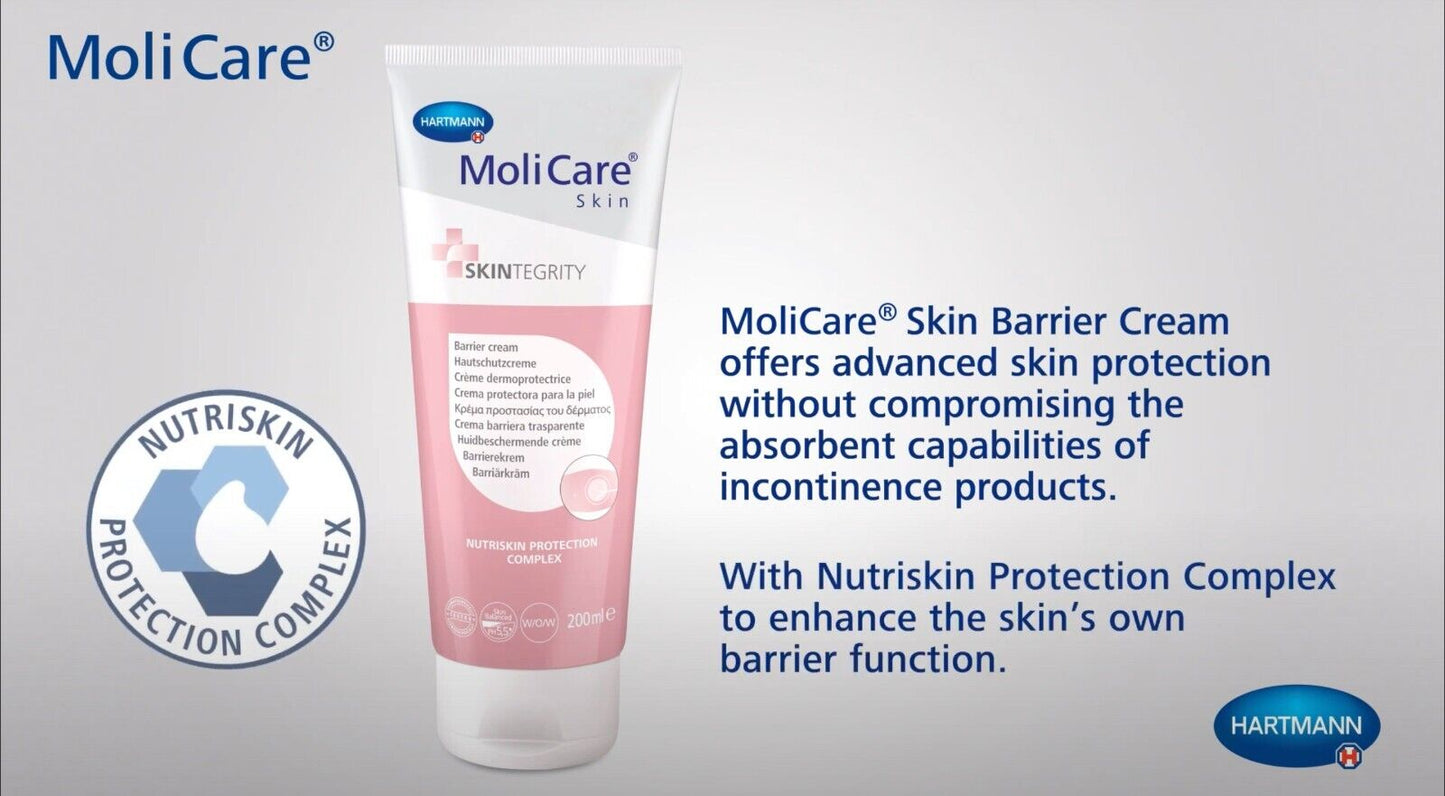 Molicare Skin Barrier Cream 200ml Tube