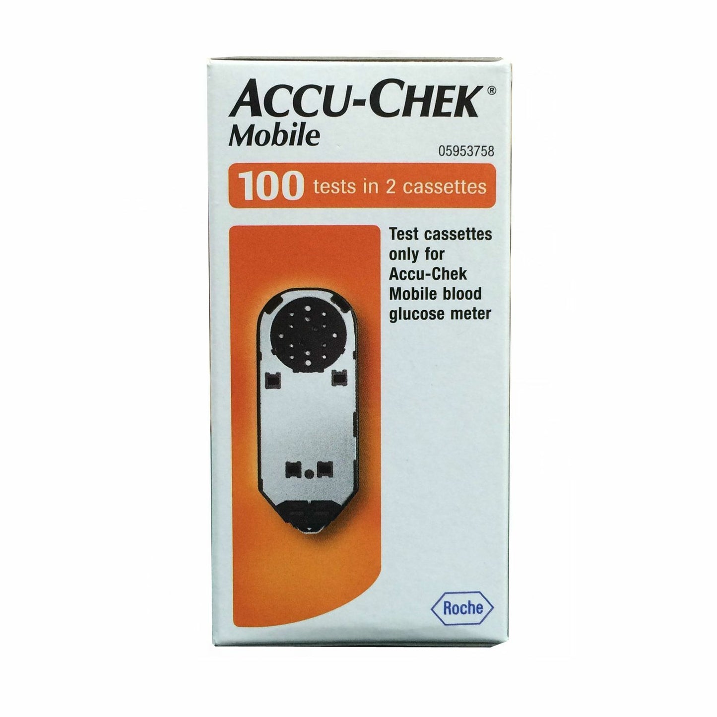 Accu Check Mobile Cassette 100 Glucose Test Strips for Accu-Chek Mobile Meter