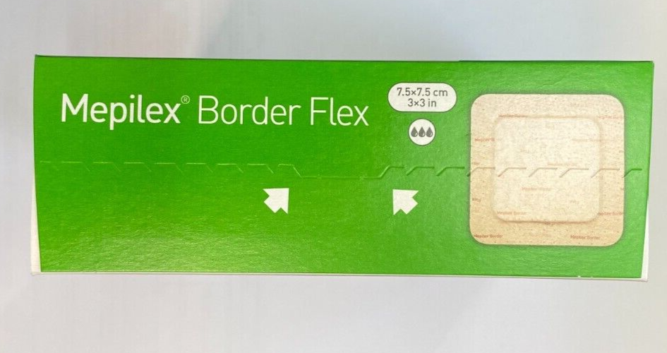 Mepilex Border Flex 7.5 X 7.5cm 10 Pack Soft Silicone Foam adherent dressing