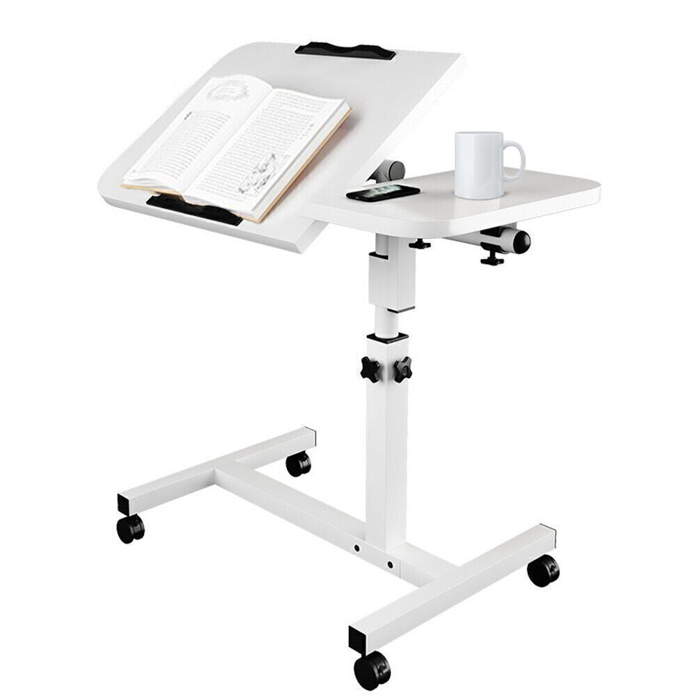 Overbed Table Adjustable Medical Care Over Bed Height