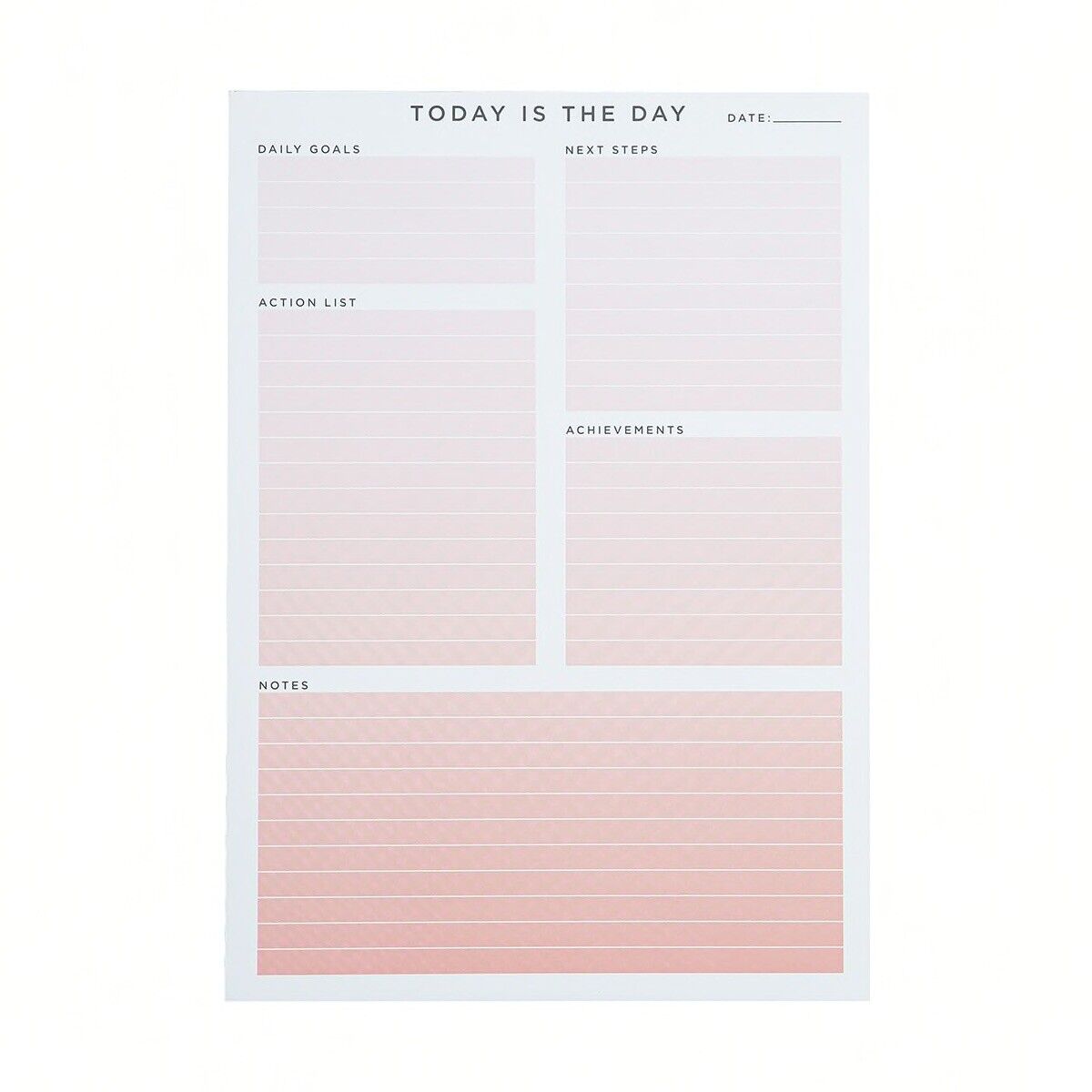 Daily Planner - Organise your day - A4 Tasks Priorities Notes 60 Pages