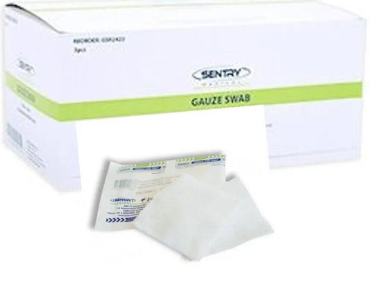 Gauze Swabs 7.5cm x 7.5cm ( 5 Pk ) First Aid Medical Wound Treatment Care