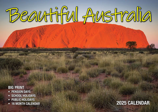 2025 Calendar Beautiful Australia A4 16 Months