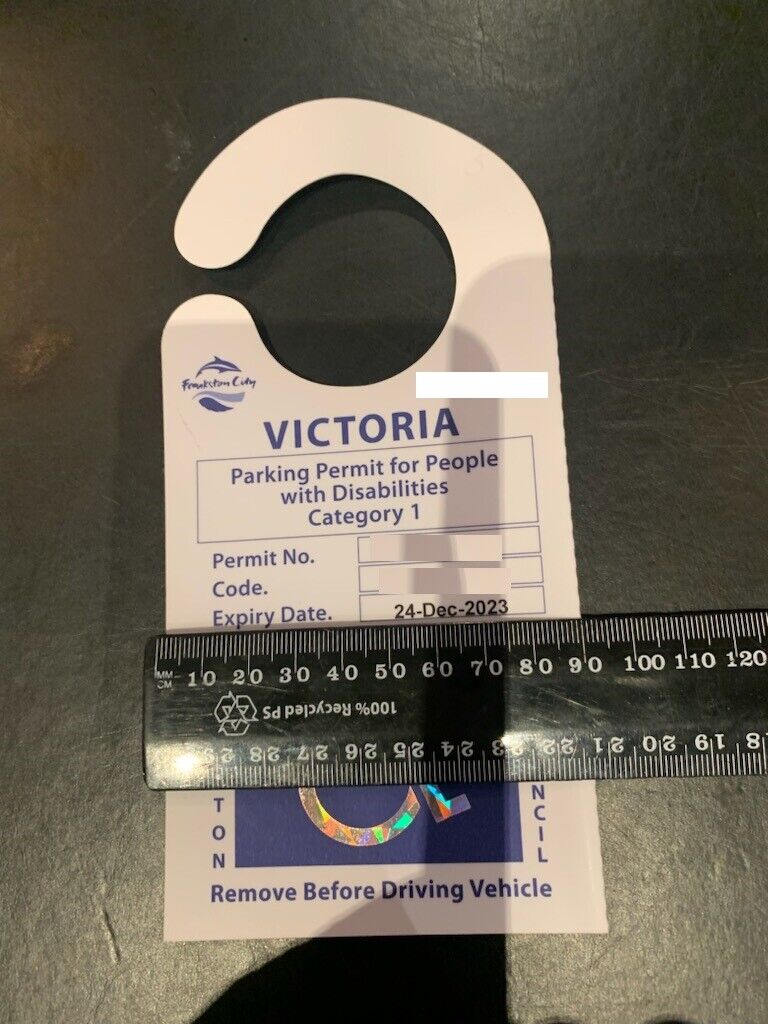 Disability Parking Permit Holder for Windscreen with Suction Cup Australian Made