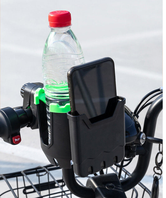 Universal Cup Bottle Phone Holder For Wheelchair Stroller Walker Bike Scooter