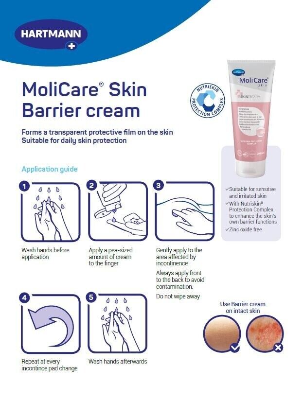 Molicare Skin Barrier Cream 200ml Tube