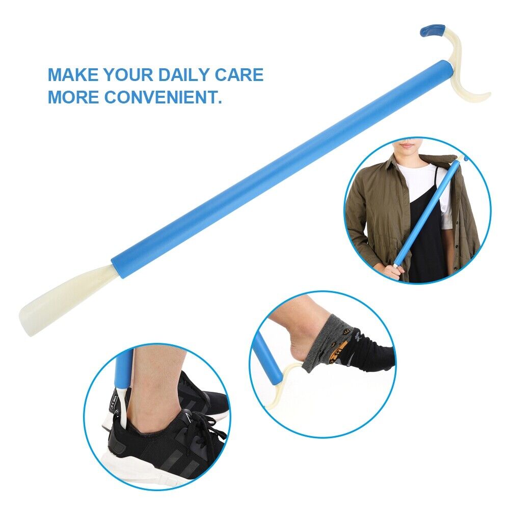 Mobility Disability Dressing Aid Easy Put On Off Long Handle Stick Shoe Horn HB0