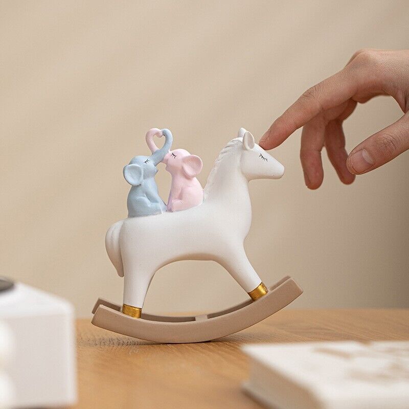 Handicraft Joyful Rocking Horse & Elephant Resin