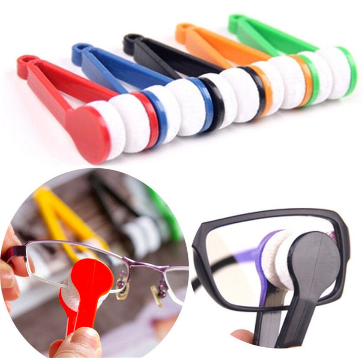 Wipe Soft Mini Cleaning Brush Spectacles Eyeglass Cleaner Eye Glasses Lens 5pcs