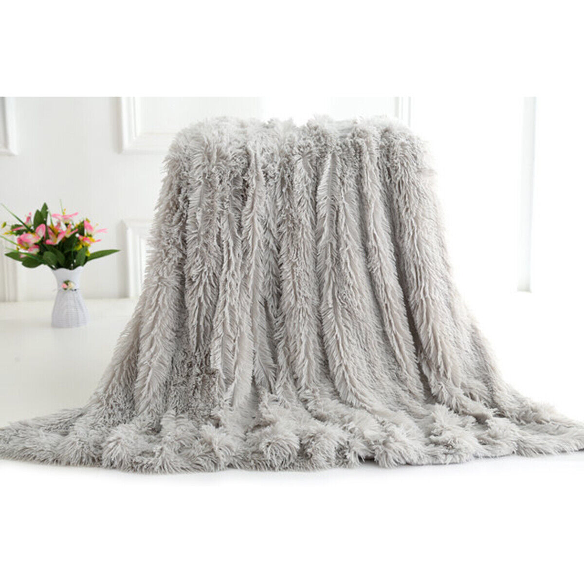 Therapeutic Blanket Soft Warm Solid Faux Fur Sherpa Fleece Throw Rug Sofa Couch Bedding Kid