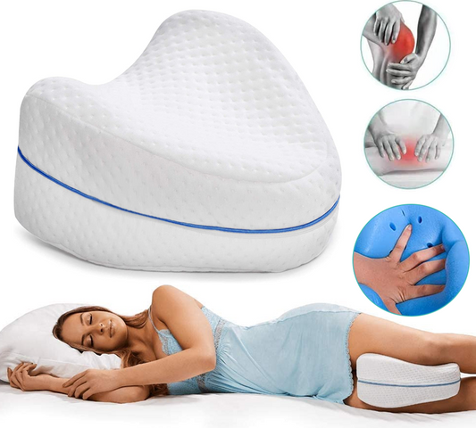 Leg Memory Foam Sleeping Pillows Knee Pillow Cushion Support Pain Relief Cover